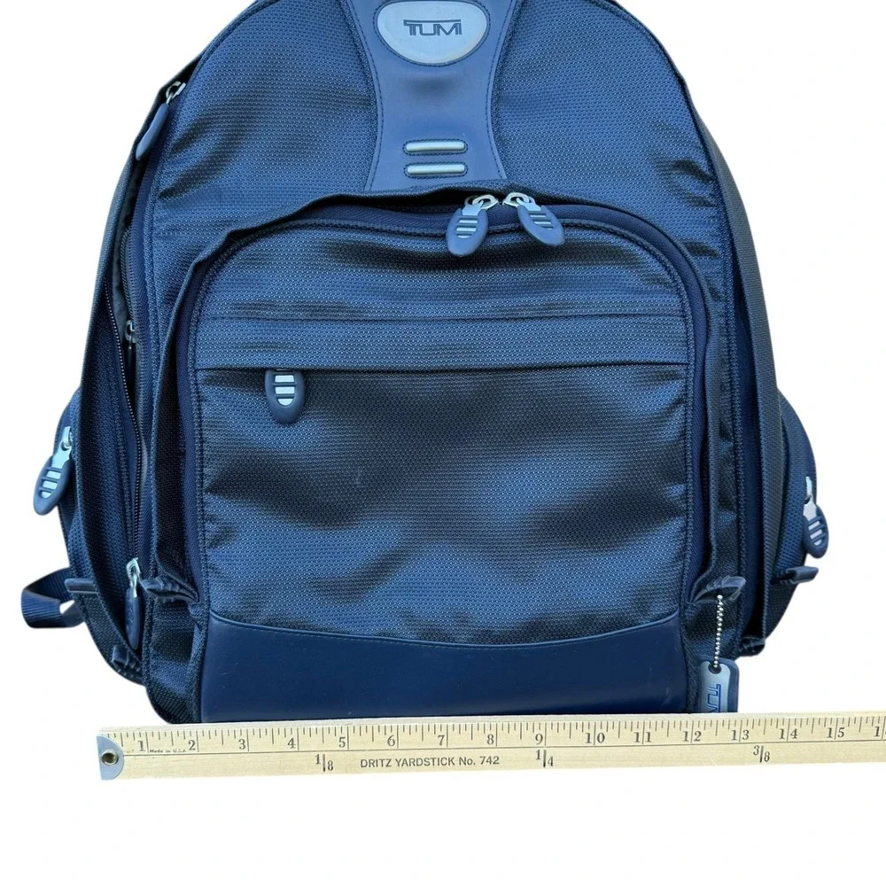 Tumi T-Tech‎ Laptop Backpack Navy Blue Ballistic Nylon Commuter Bag 522MB